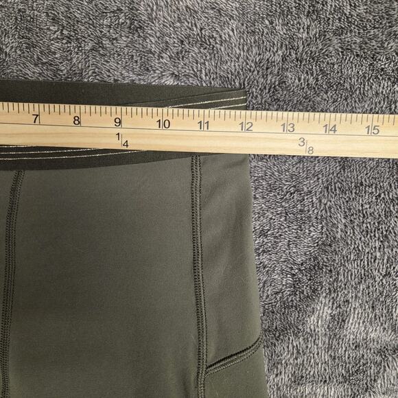 Lululemon Workout Leggings Green Principal Dancer Golden Lining Tight 28" Size 6 - Picture 7 of 7